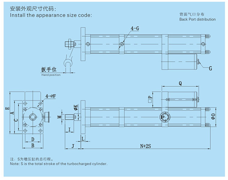 JRM快速型氣液增壓缸設計圖